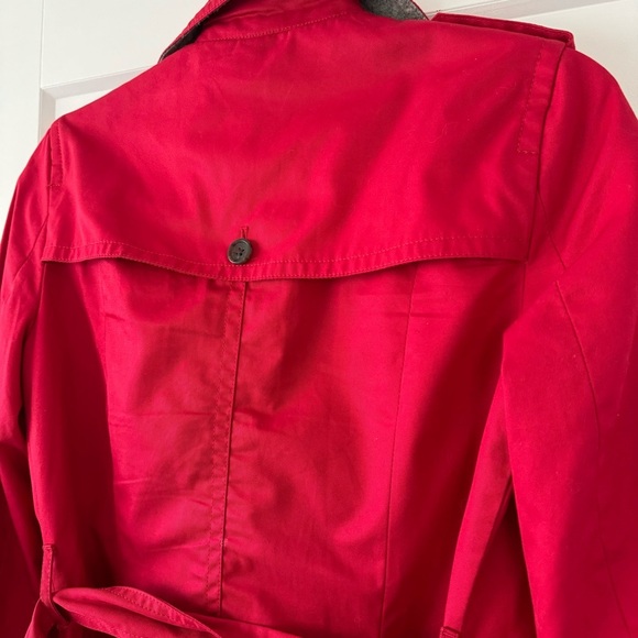 Banana Republic Pop Color Trench Coat Red size XS - Picture 9 of 13